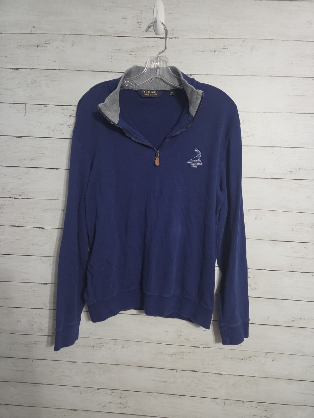 Polo Ralph Lauren Golf 1895 Navy Quarter-Zip Pullover-Pinehurst Embroidery Med